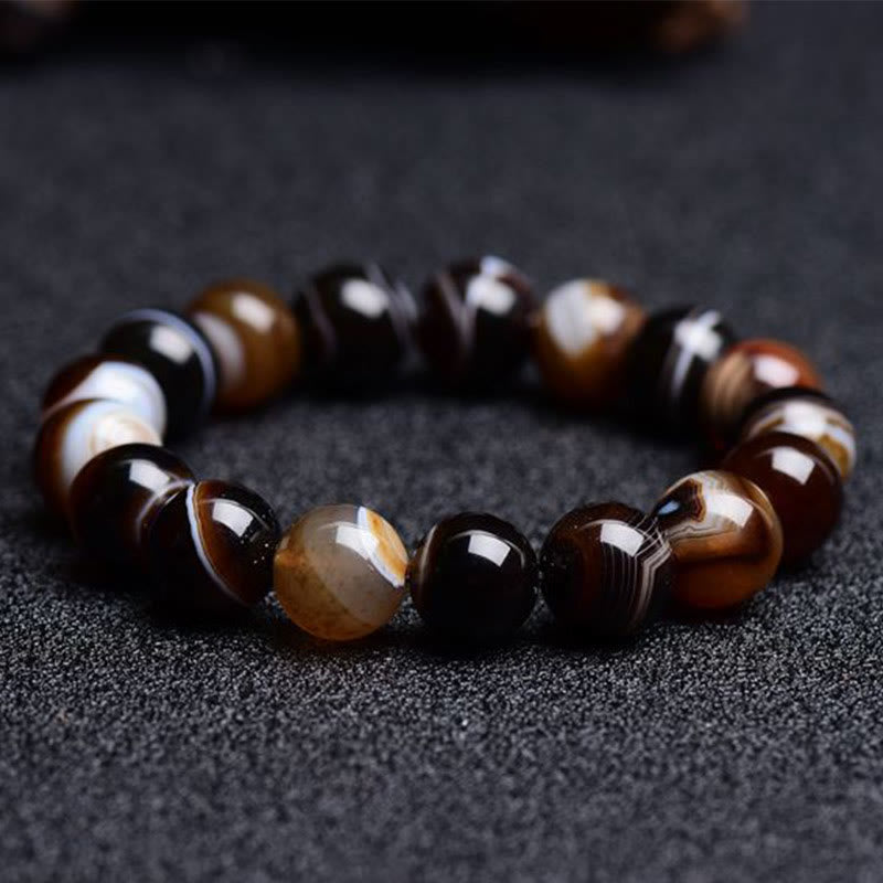Buddha Stones Tibetan Sardonyx Happiness Positive Bracelet - image 5