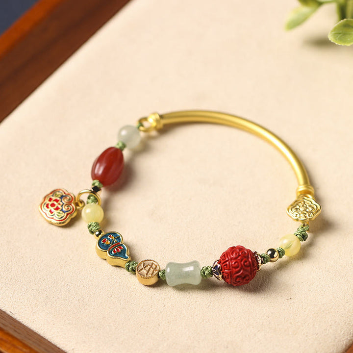 Buddha Stones Tibetan Auspicious Clouds Fortune Happiness Wealth Luck Bracelet - Auspicious Clouds and Good Luck - image 0