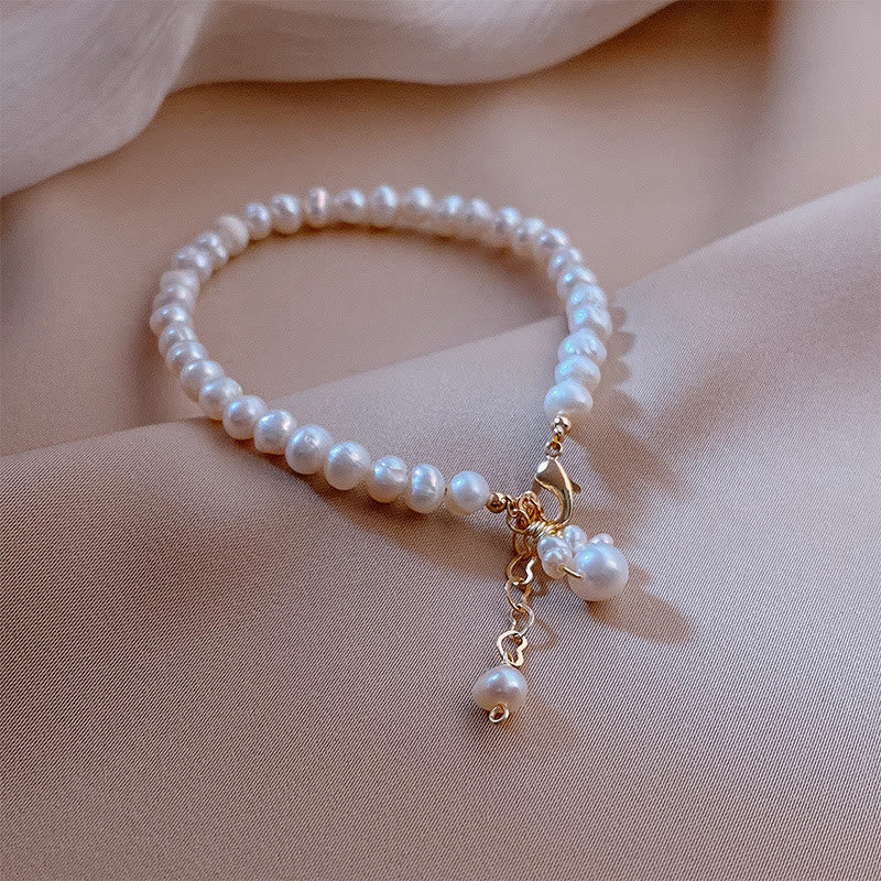 Buddha Stones Pearl Cat Paw Healing Chain Bracelet - image 6