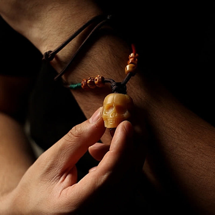 Buddha Stones Tibetan Camel Bone Skull The Lord of the Corpse Forest Protection Necklace Pendant - image 6