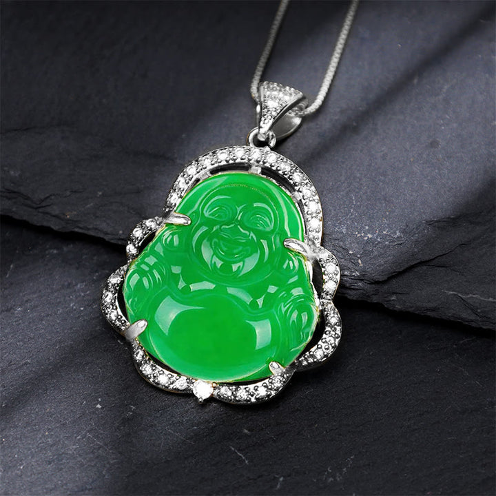 Buddha Stones Good Luck Laughing Buddha Necklace - image 6