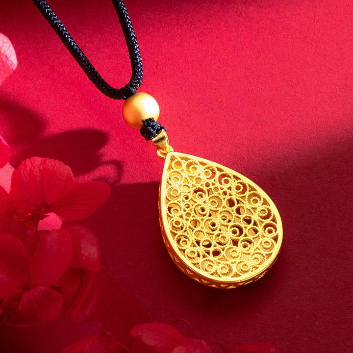 Buddha Stones Koi Fish Lotus Flower Leaf Copper Luck Necklace Pendant - image 5