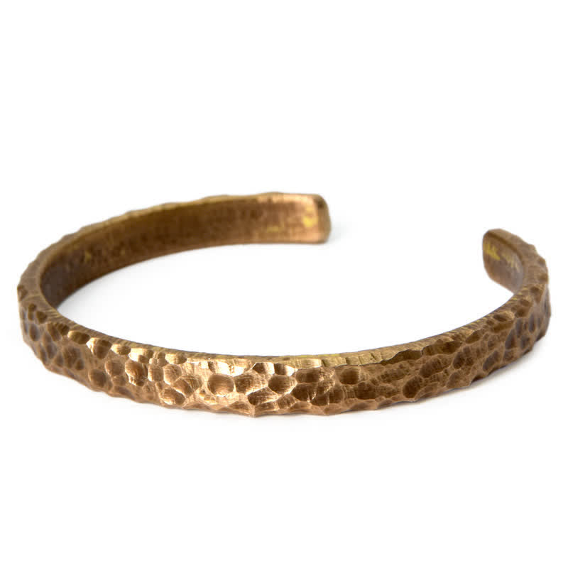 Buddha Stones Simple Design Copper Wealth Cuff Bracelet - image 14