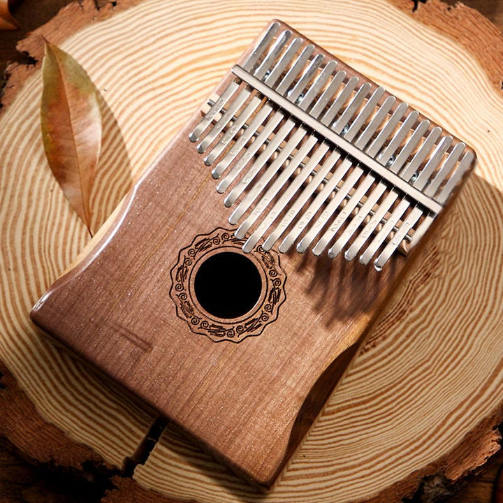 Buddha Stones Kalimba 17 Keys Thumb Piano Mahogany Wood Acacia Walnut Portable Finger Piano - 17 Keys Brown Hand-Rest Curve Design(Walnut) - image 19