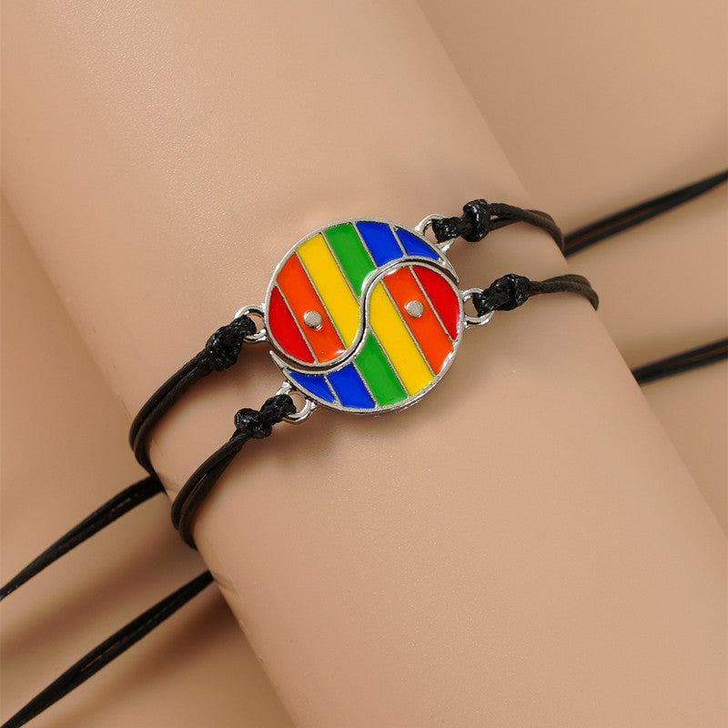 Buddha Stones 2pcs Yin Yang Hematite Couple Bracelet - image 18