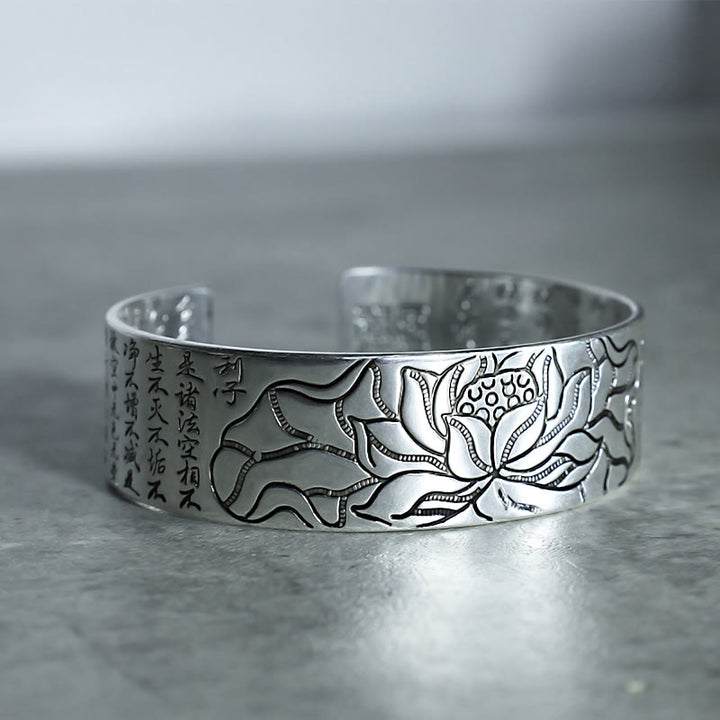 Buddha Stones Tibetan Lotus White Copper Luck Bracelet - image 5
