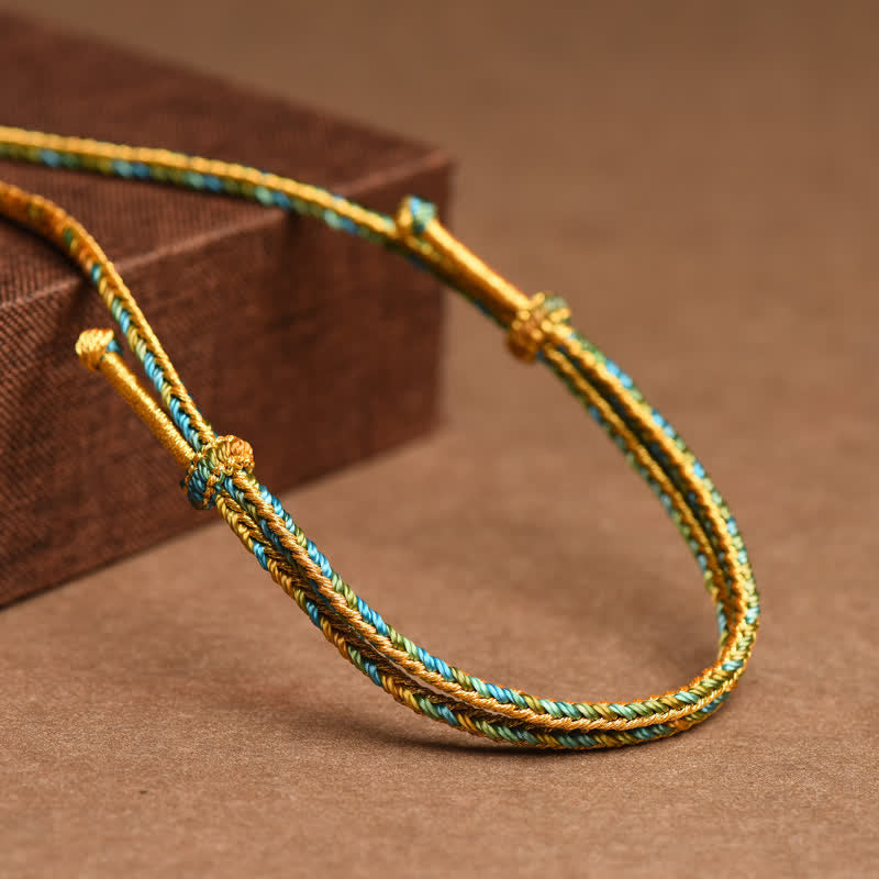 Buddha Stones Colorful String Copper Wealth Necklace Pendant - image 6