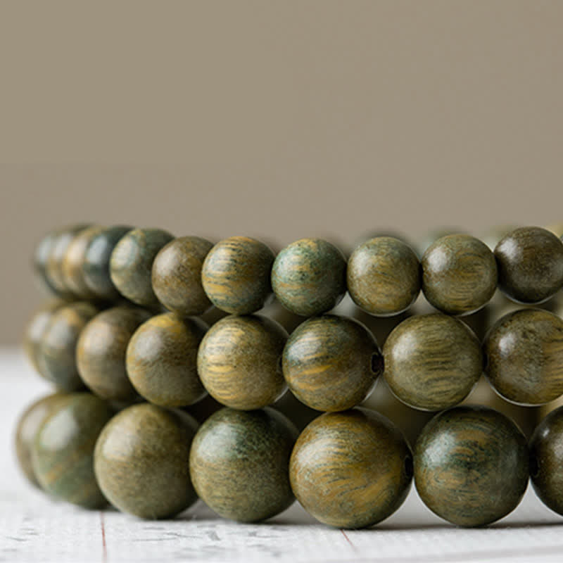 Buddha Stones Tibetan Green Sandalwood Soothing Cure Bracelet - image 20