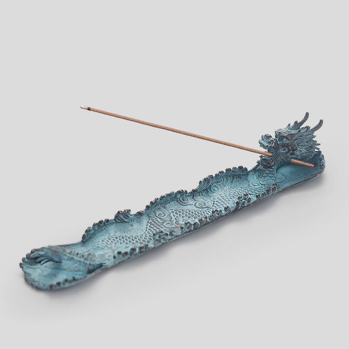 Buddha Stones Auspicious Dragon Strength Alloy Incense Burner Decoration - image 4