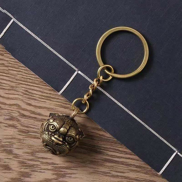 Buddha Stones PiXiu Wealth Copper Key Chain - PiXiu Metal Ring - image 13