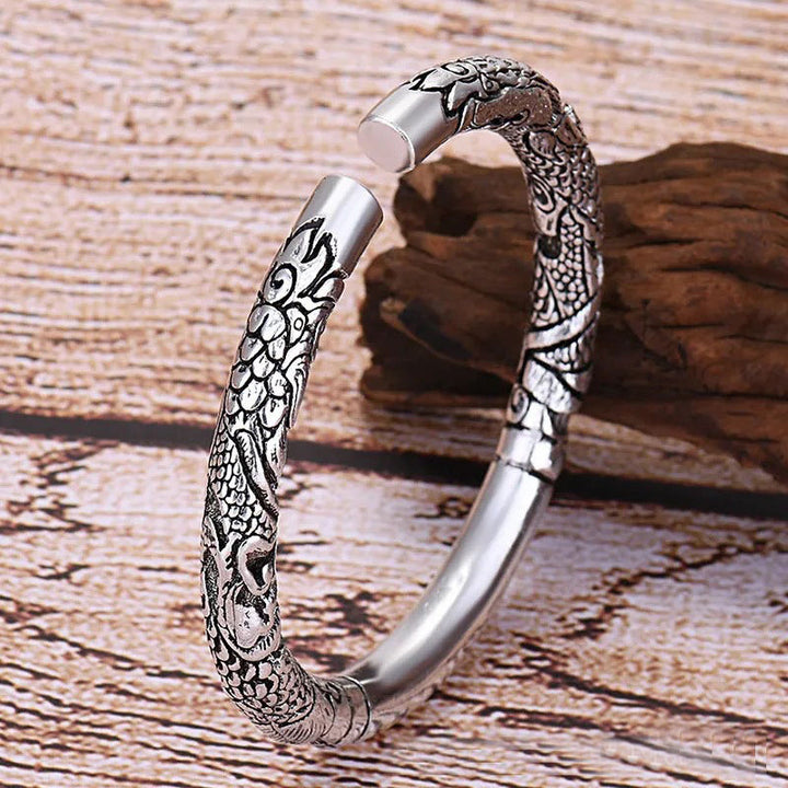 Buddha Stones Dragon Auspicious Clouds Luck Protection Bracelet Adjustable Bangle - image 4