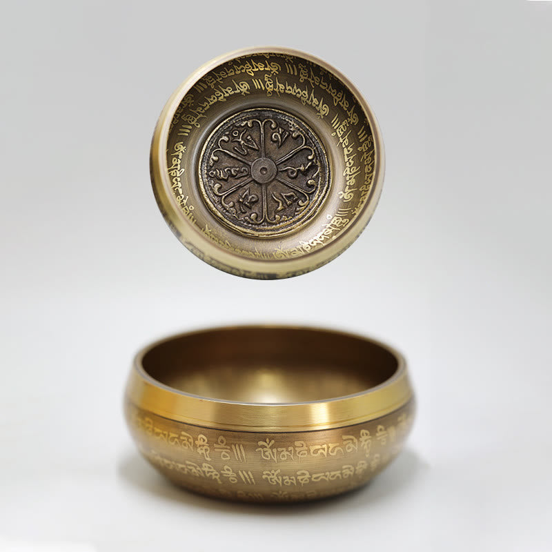 Buddha Stones Tibetan Meditation Sound Bowl Handcrafted for Healing and Mindfulness Singing Bowl Set - image 9
