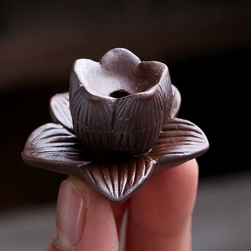 Lotus Plum Blossom Square Ceramic Spiritual Backflow Incense Burner - image 6