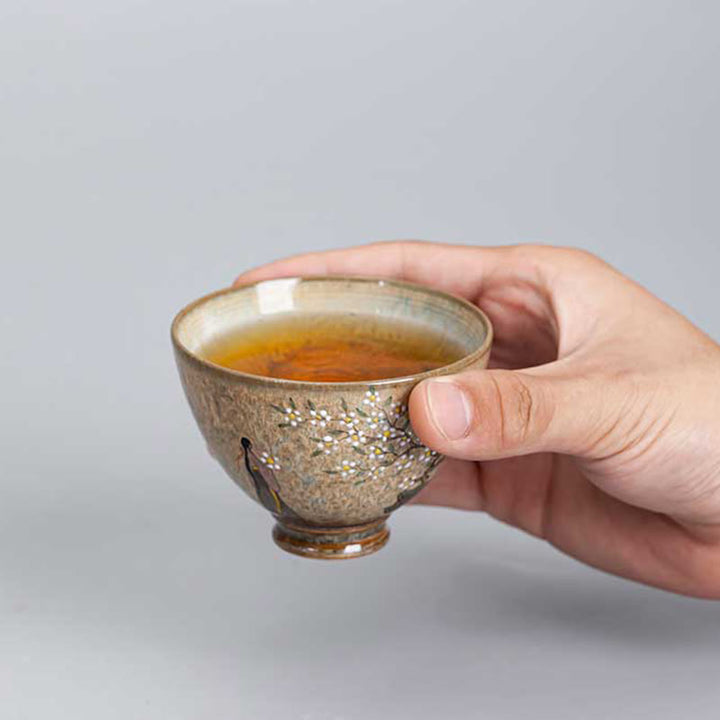 Buddha Stones Jingdezhen Hand Painted Ru Kiln Porcelain Hanfu Girl Flower Ceramic Teacup Kung Fu Tea Cups - image 6