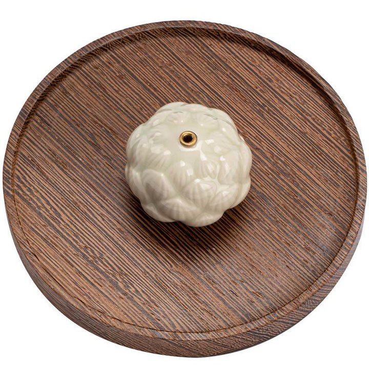Buddha Stones Mini Lotus Flower Meditation Ceramic Stick Small Incense Burner Decoration - image 12