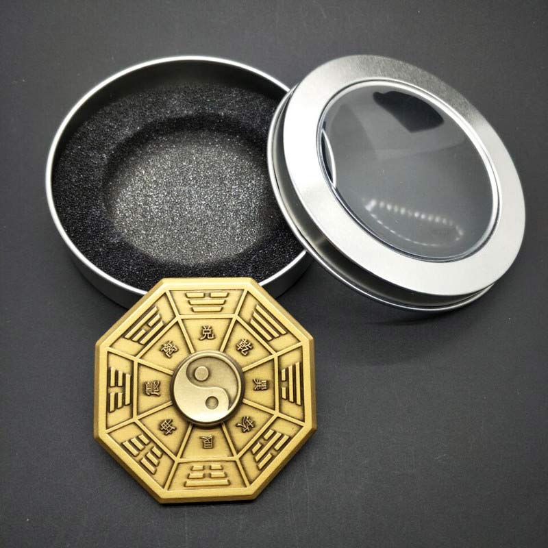 Buddha Stones Fidget Spinner Blessing Tai Chi Finger Hand Spinner Decoration - Gold - image 2