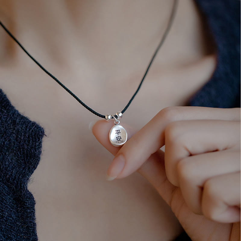 Buddha Stones 999 Sterling Silver Peace And Joy Fu Character Luck Fortune 925 Sterling Silver Chain Necklace Pendant - image 17