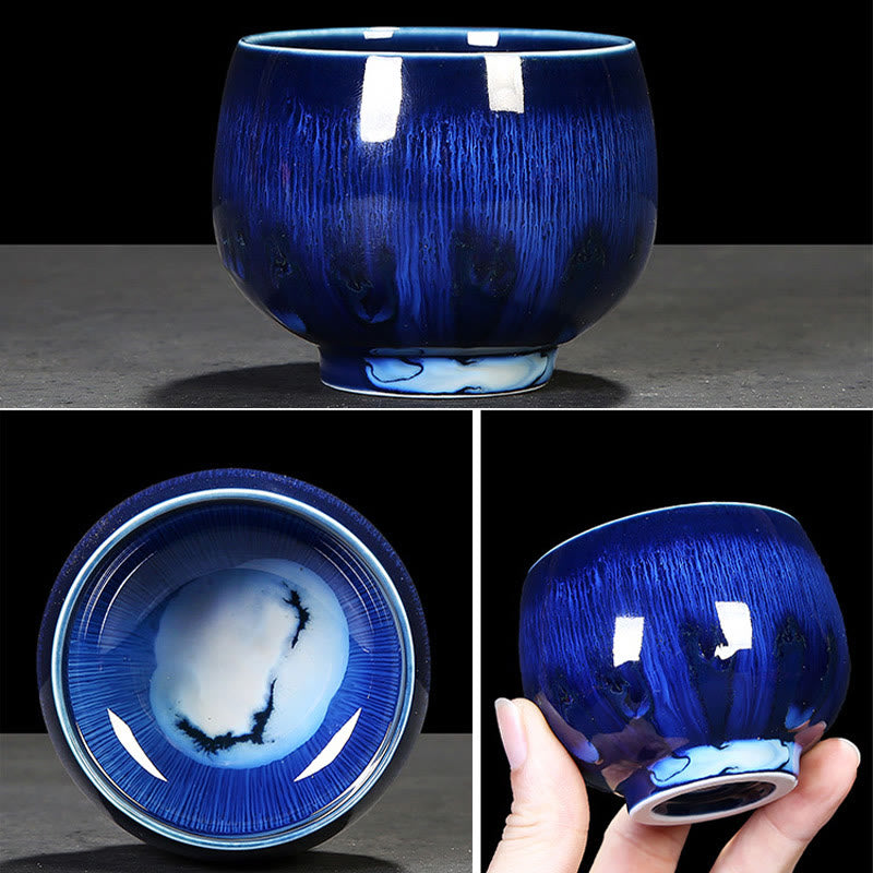 Buddha Stones Chinese Jianzhan Glaze Kiln Change Ceramic Teacup Tenmoku Kung Fu Tea Cup - image 2
