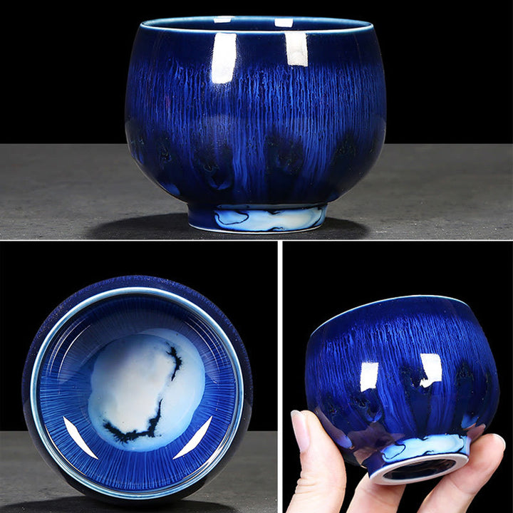 Buddha Stones Chinese Jianzhan Glaze Kiln Change Ceramic Teacup Tenmoku Kung Fu Tea Cup - image 2