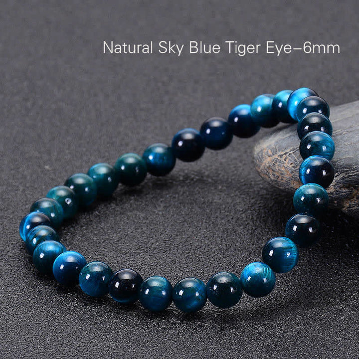 Buddha Stones Blue Tiger Eye Protection Bracelet - image 6