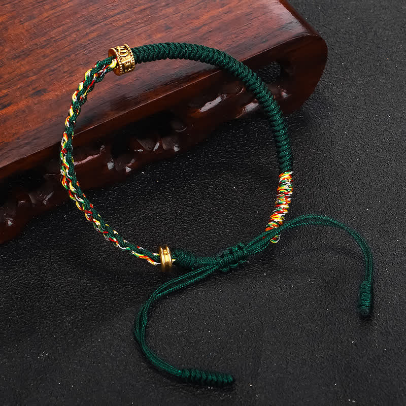 Buddha Stones Om Mani Padme Hum Protection Luck String Bracelet - image 8