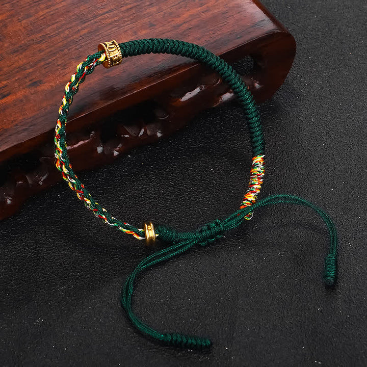 Buddha Stones Om Mani Padme Hum Protection Luck String Bracelet - image 8