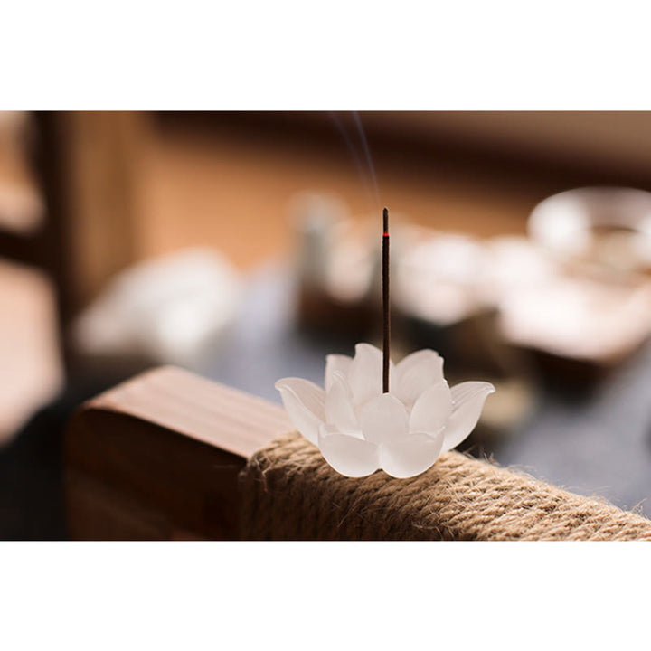 Buddha Stones Mini Lotus Liuli Crystal Healing Meditation Stick Incense Burner - image 15
