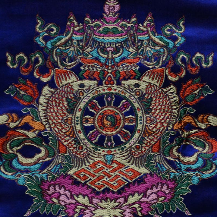 Buddha Stones Prayer Altar Mat Healing Meditation Vajra Auspicious Symbols - image 18