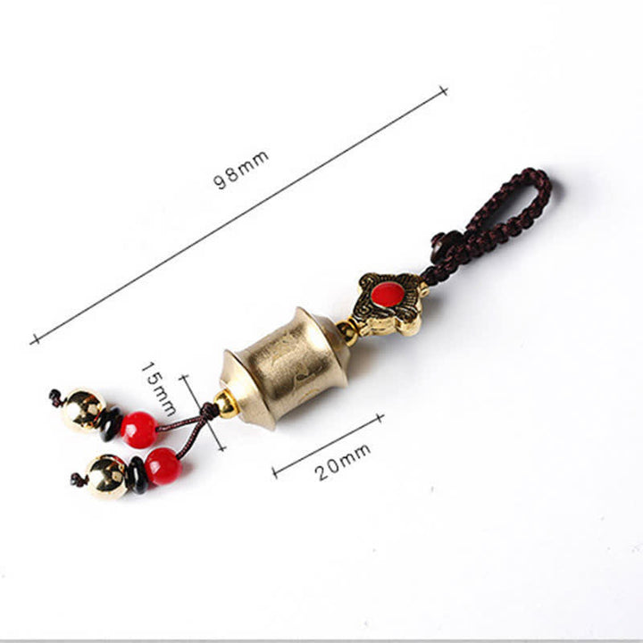 Feng Shui Yin Yang Bagua Wenchang Pen Pagoda Prayer Wheel Keychain - image 5