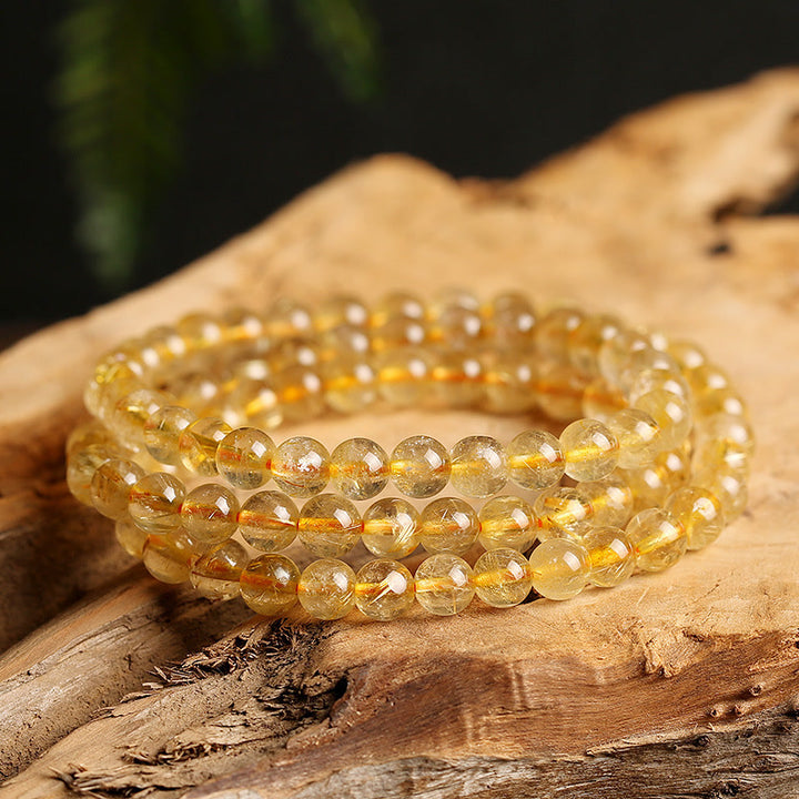Buddha Stones Natural Citrine Prosperity Protection Bracelet - image 4
