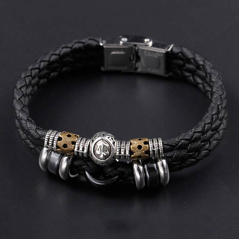 Buddha Stones 12 Constellations of the Zodiac Hematite Protection Bracelet - image 6