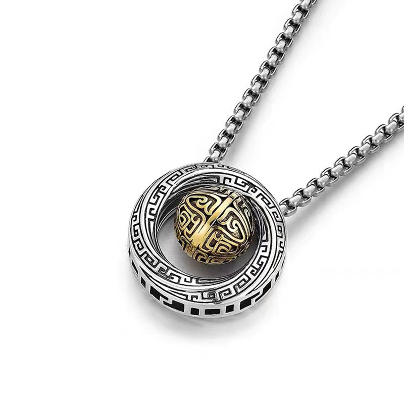 Buddha Stones Mobius Lucky Bead Copper Wealth Necklace Pendant - image 3