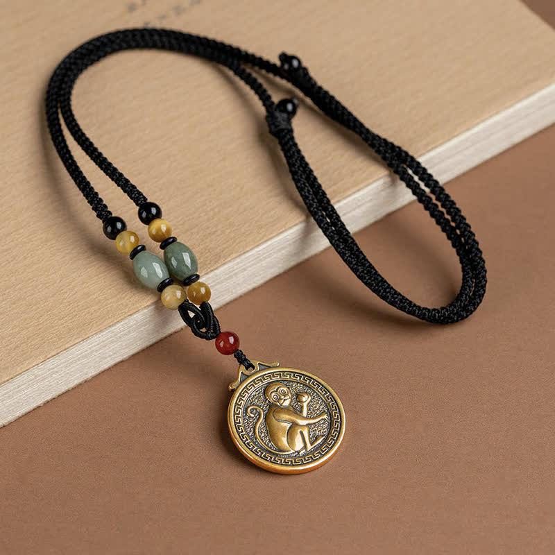12 Chinese Zodiac Blessing Wealth Fortune Necklace Pendant - Monkey - image 20