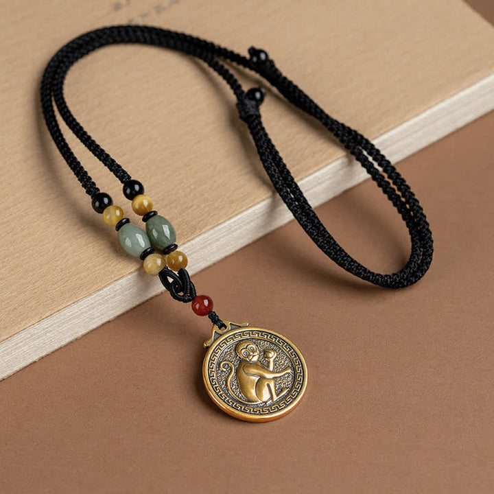 12 Chinese Zodiac Blessing Wealth Fortune Necklace Pendant - Monkey - image 20