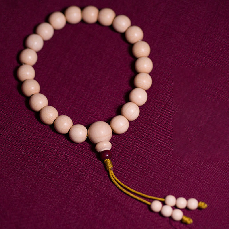 Buddha Stones Natural Abelia Biflora Wood Blessing Wrist Mala - image 4