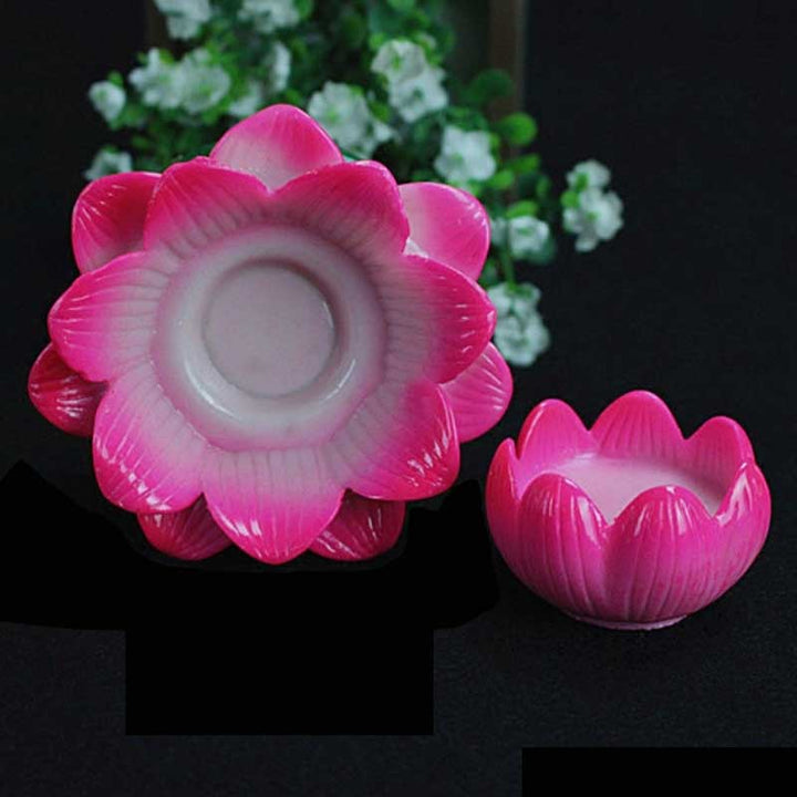 Buddha Stones Meditation Prayer Altar Lotus Flower Candle Holder Buddhist Temple Rituals Use Items - image 3
