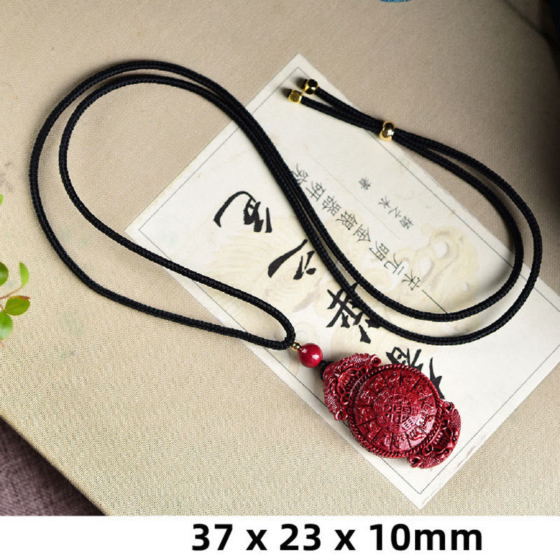 Buddha Stones Laughing Buddha Yin Yang Chinese Zodiac Gourd Natural Cinnabar Blessing Necklace Pendant - image 19
