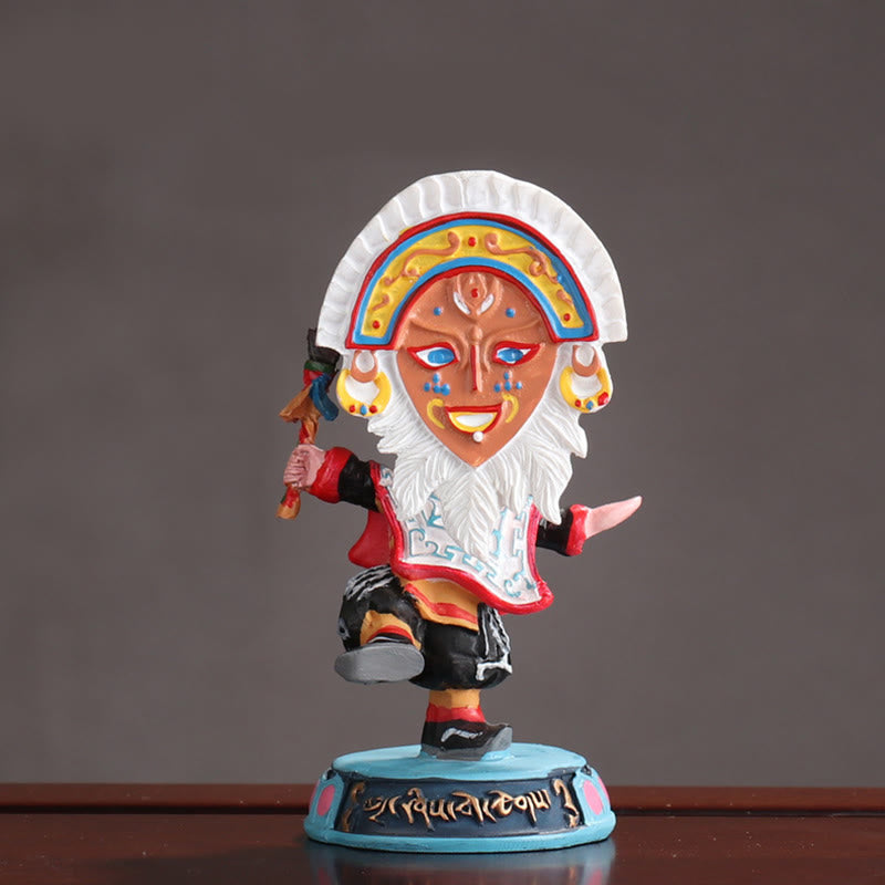 Buddha Stones Tibetan Opera Face Mask Puppet Home Office Car Decoration Ornament - image 15