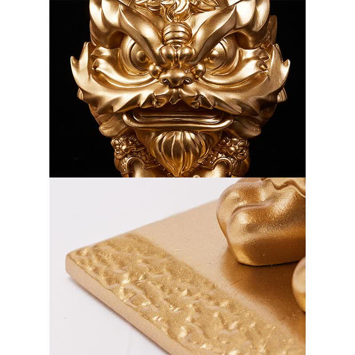Buddha Stones Lion Statue Strength Resin Home Office Decoration - image 10