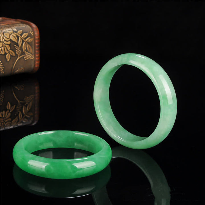 Buddha Stones Quartzite Jade Healing Abundance Protection Bracelet Bangle - image 7