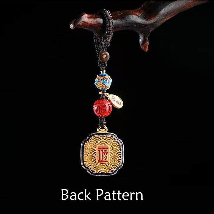 Buddha Stones Fu Character Blessing Ruyi Charm Key Chain - image 3