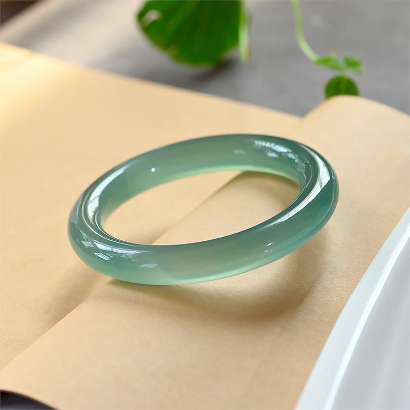 Buddha Stones Natural Green Chalcedony Strength Bangle Bracelet - 60mm - image 7