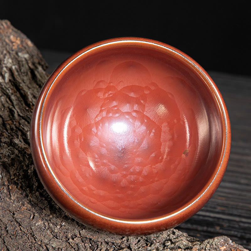 Buddha Stones Handmade Chinese Jianzhan Lotus Design Ceramic Teacup Kung Fu Tea Cup - image 11