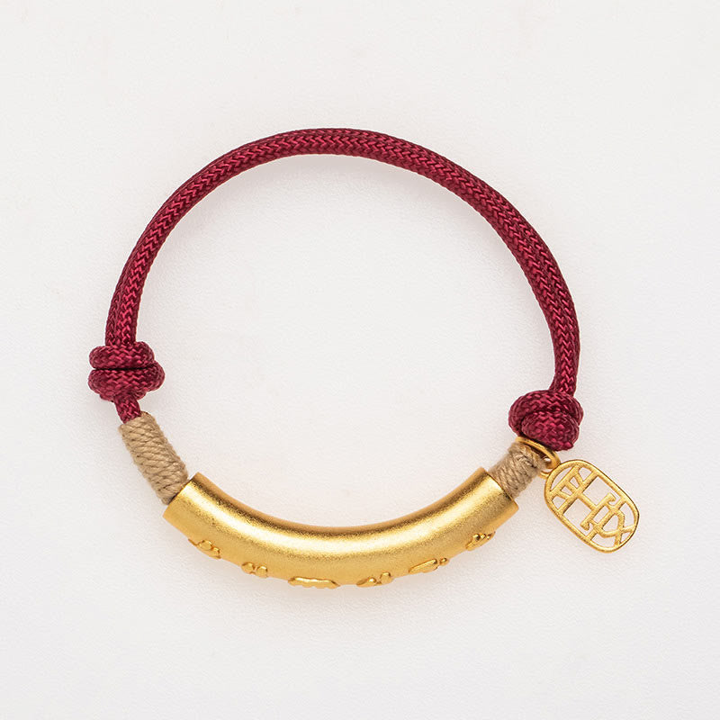 Buddha Stones 999 Sterling Silver Tibet Handmade Om Mani Padme Hum Fu Character TopRank Character Luck Braided Bracelet - image 10