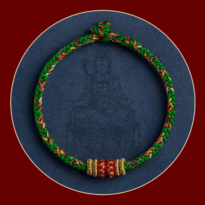 Buddha Stones Tibet Handmade Chinese Zodiac Natal Buddha Luck Strength Braided String Bracelet - image 14