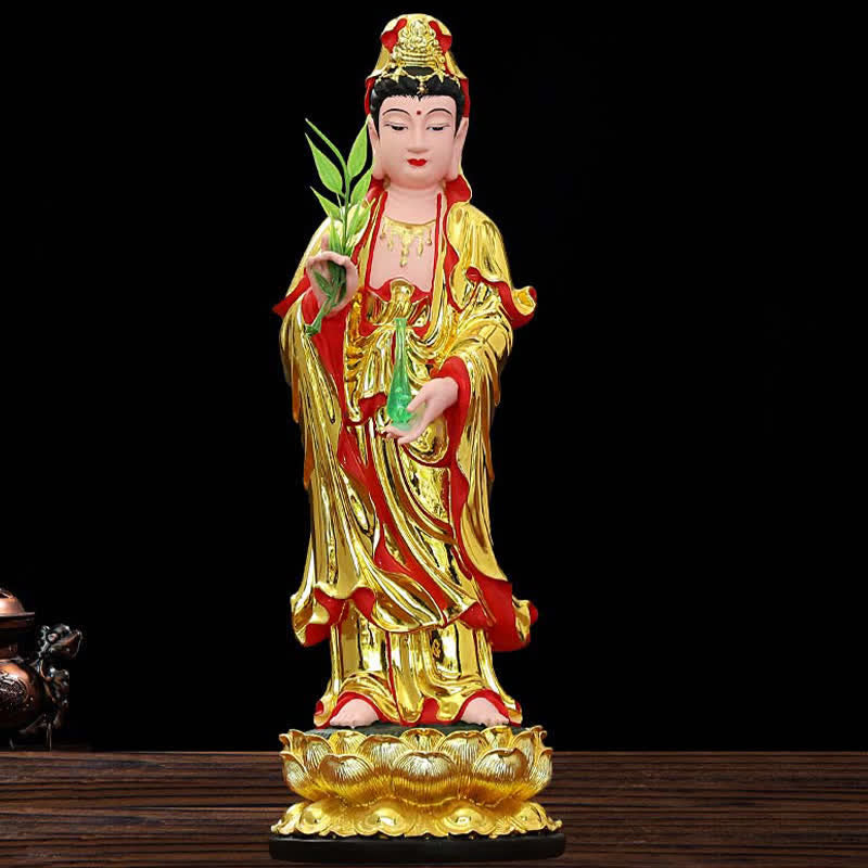 Chenrezig Bodhisattva Avalokitesvara Figurine Harmony Resin Statue Home Decoration - image 2