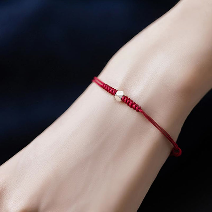Buddha Stones 925 Sterling Silver Luck Bead Protection Red String Braided Bracelet - image 7