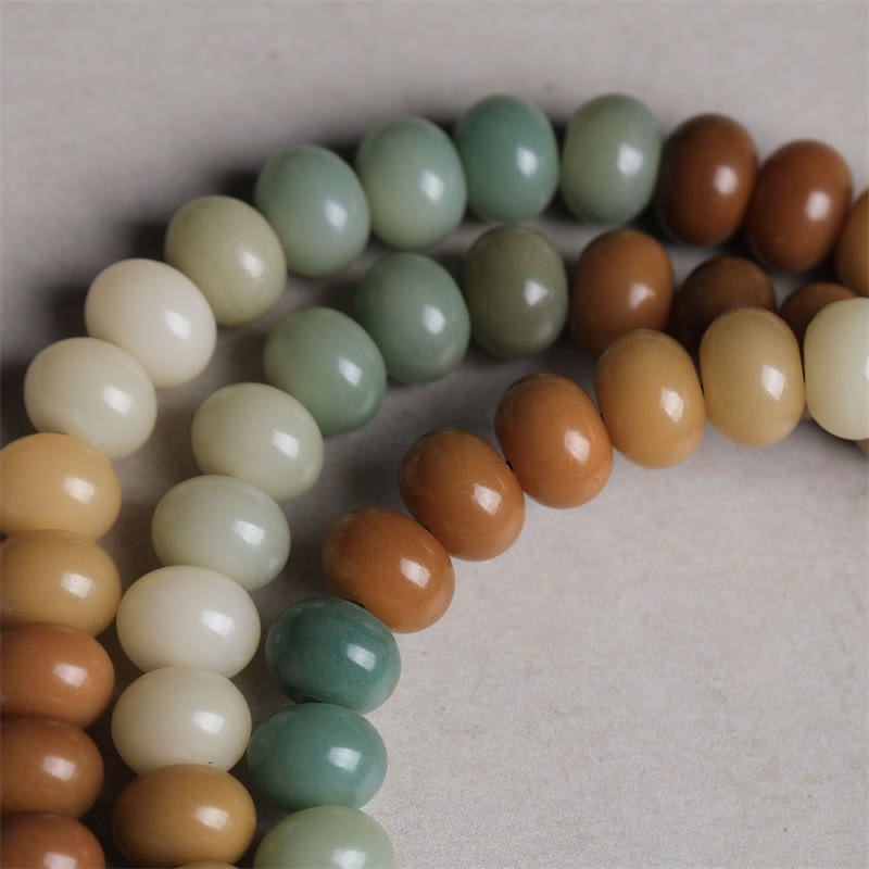 Buddha Stones 108 Mala Beads Gradient Bodhi Seed Buddha Hand Engraved Peace Bracelet - image 3