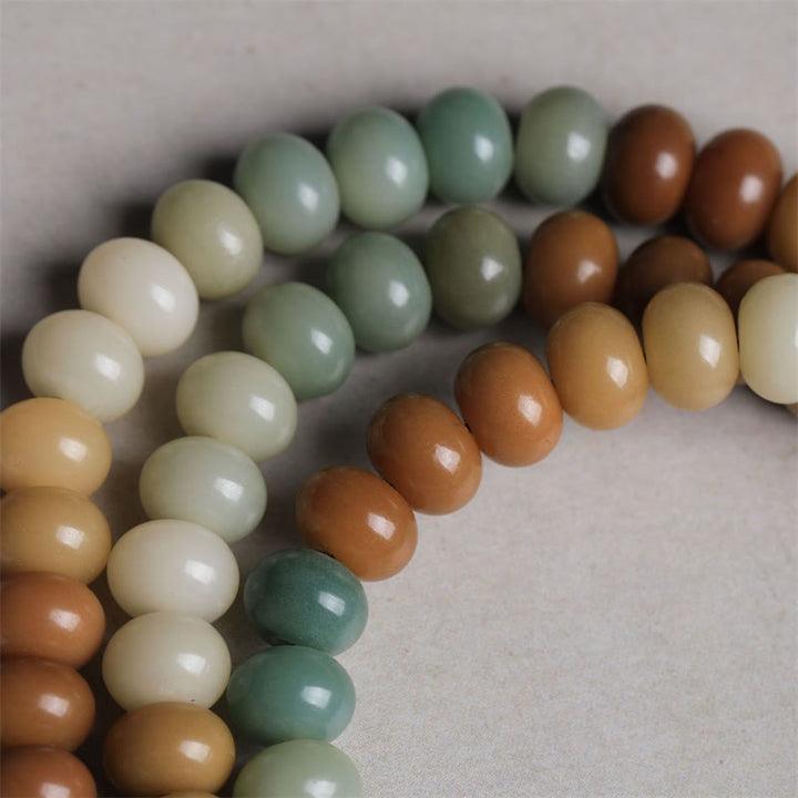 Buddha Stones 108 Mala Beads Gradient Bodhi Seed Buddha Hand Engraved Peace Bracelet - image 3