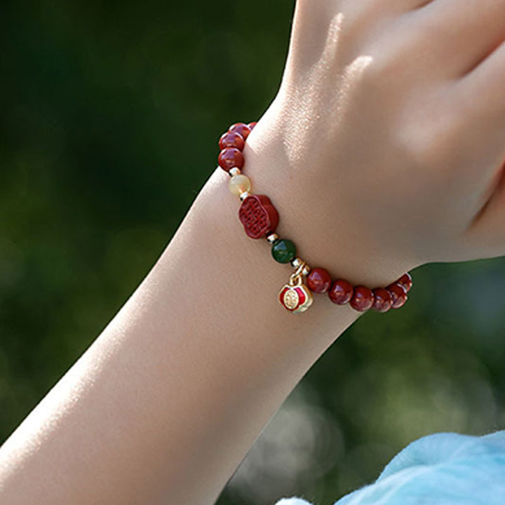 Buddha Stones Cinnabar Happiness Calm Bracelet - image 4